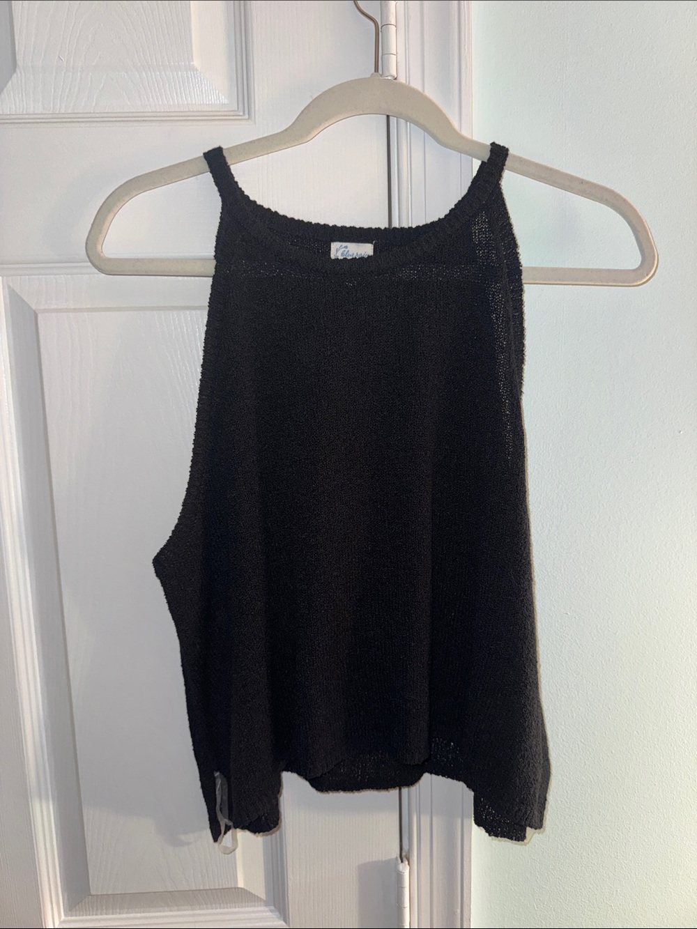 Blue Rain Black Knit Sleeveless Tank Top